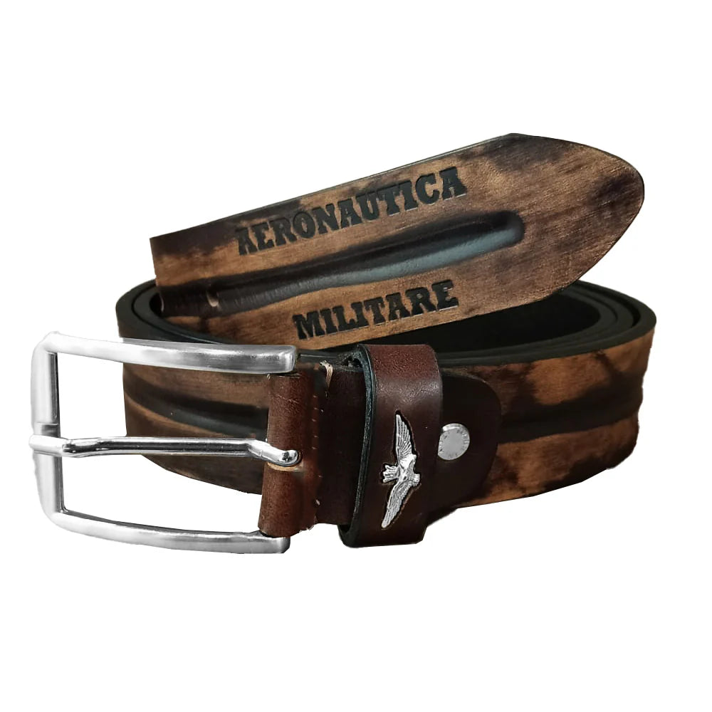 Cintura in pelle spazzolata AERONAUTICA MILITARE - AM421