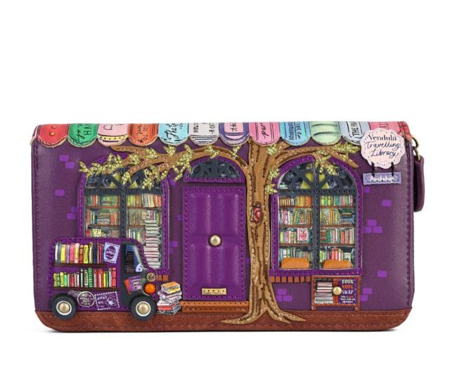 Portafoglio Grande in Ecopelle VENDULA LONDON TRAVELLING LIBRARY BOOKSHOP - F58483651