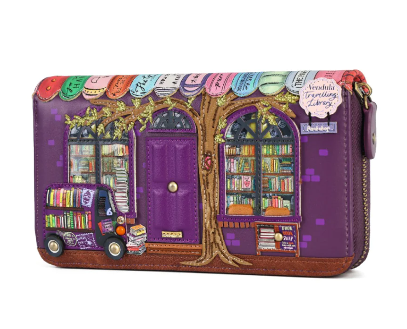 Portafoglio Grande in Ecopelle VENDULA LONDON TRAVELLING LIBRARY BOOKSHOP - F58483651