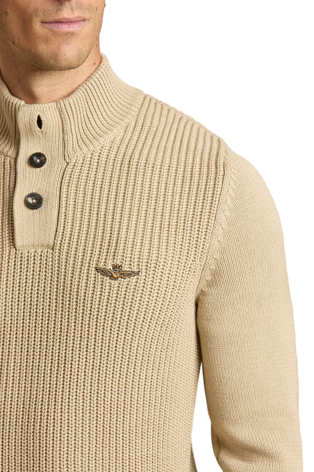 Maglione Collo Alto con Bottoni AERONAUTICA MILITARE - 262MA1572UL00409