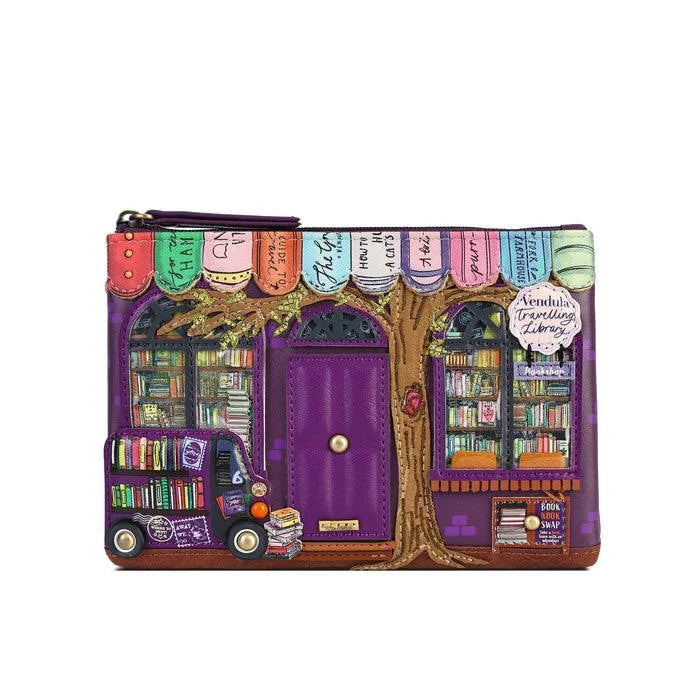 Portamonete con Zip VENDULA LONDON TRAVELLING LIBRARY BOOKSHOP - F37493651